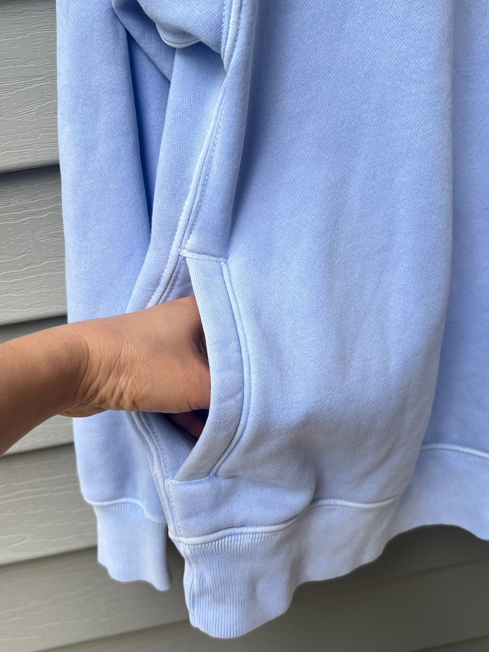 Abercrombie & Fitch Sunday Half Zip Sweatshirt Women’s M Sky Blue Pullover - Picture 8 of 14